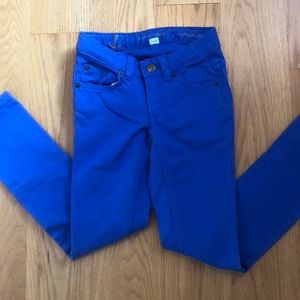 Lands End big girls blue denim pants